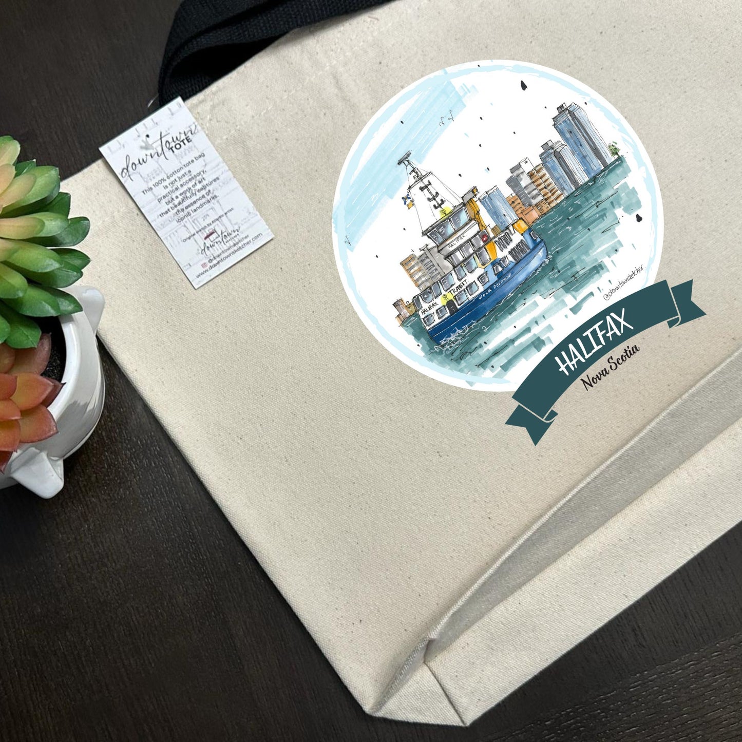 Halifax Ferry - Downtown Tote - Standard - Downtown Sketcher