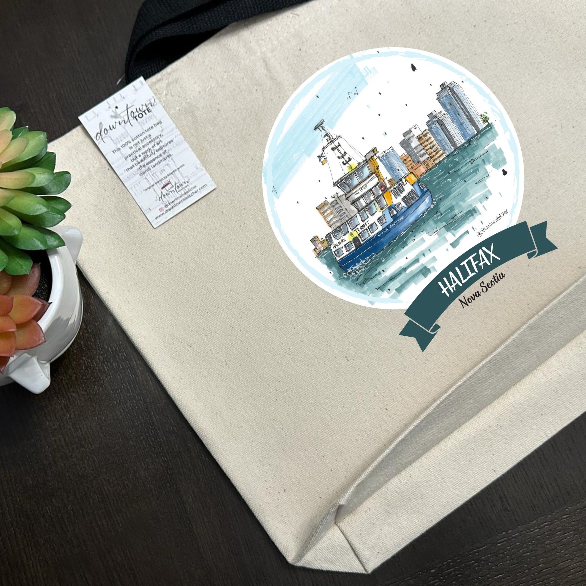 Halifax Ferry - Downtown Tote - Standard - Downtown Sketcher