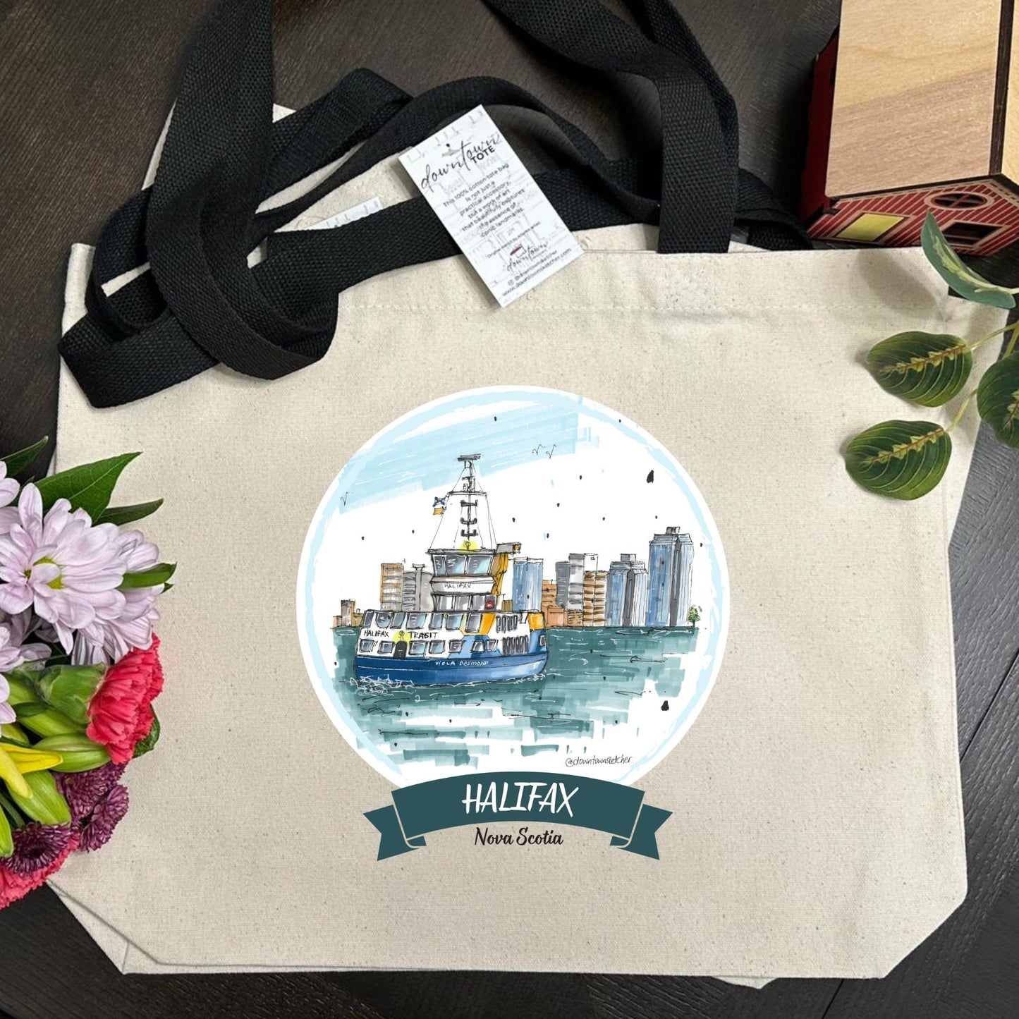 Halifax Ferry - Downtown Tote - Standard - Downtown Sketcher