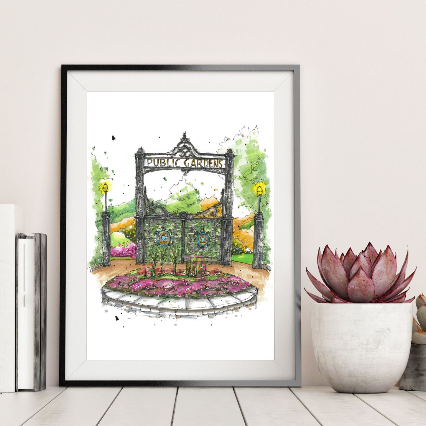 Halifax Public Gardens, Nova Scotia, Print, Downtown Sketcher, Wynand van Niekerk, DTS0087