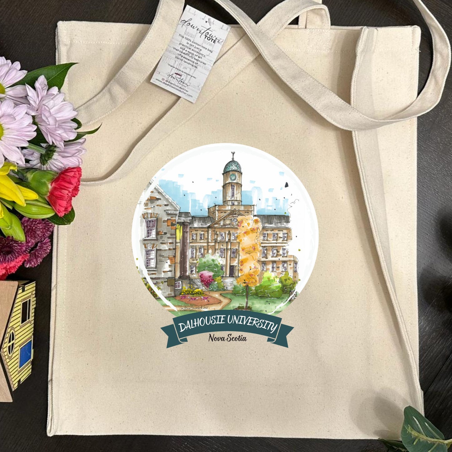 Henry Hicks Building, Dalhousie University, Halifax - Tall - Downtown Tote - Downtown Sketcher