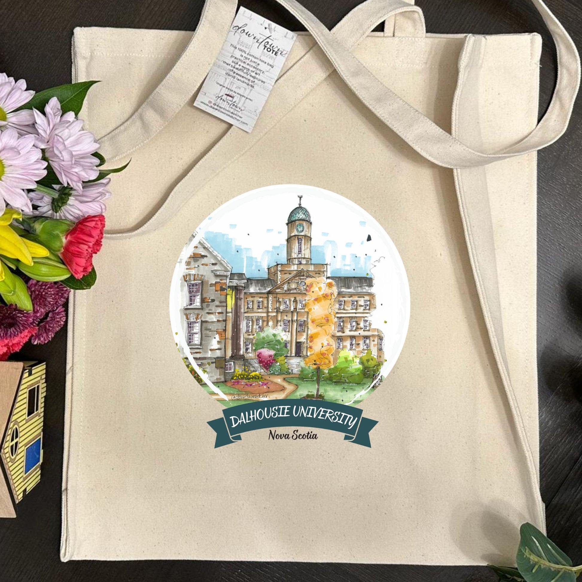 Henry Hicks Building, Dalhousie University, Halifax - Tall - Downtown Tote - Downtown Sketcher
