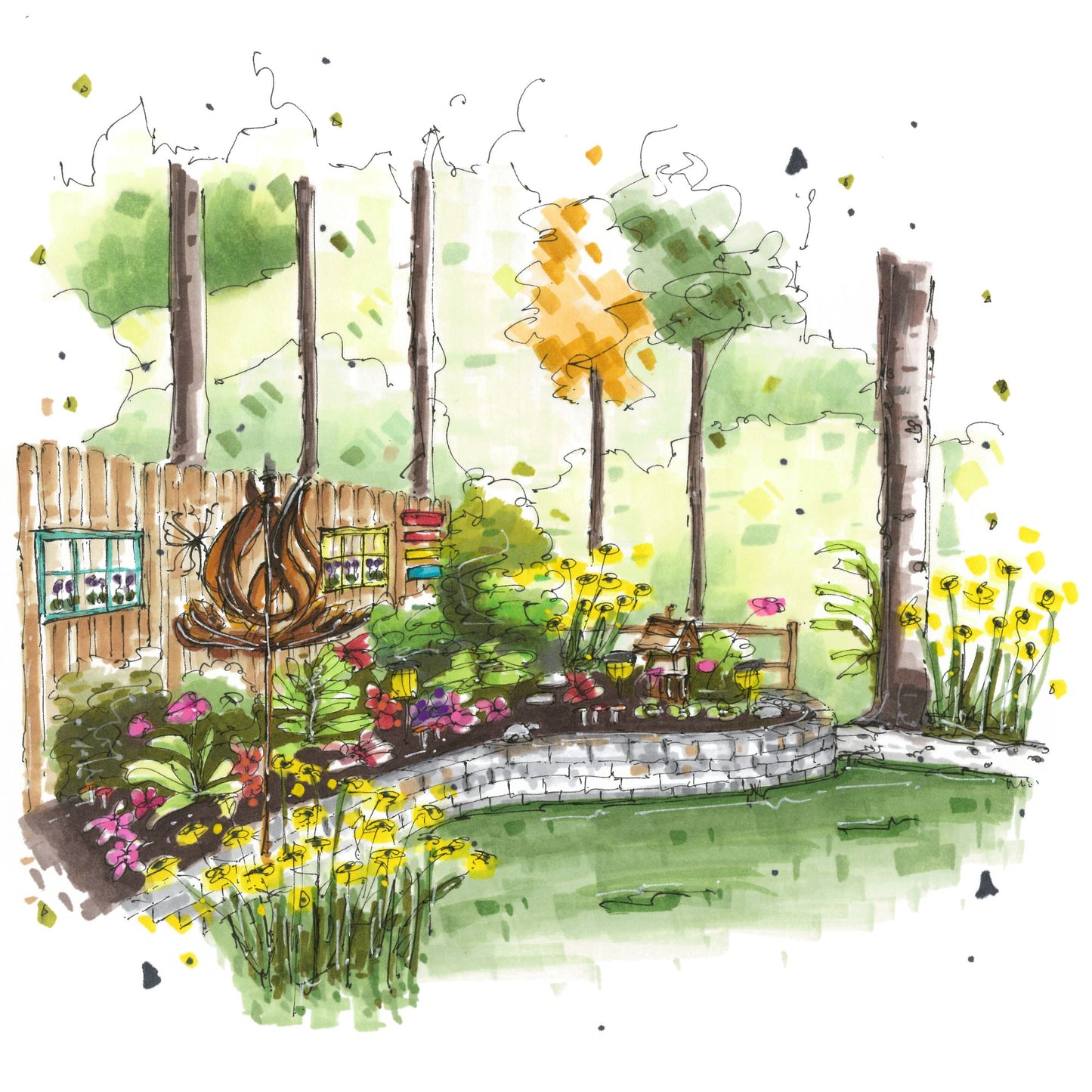 Joanne's Garden - Downtown Sketcher