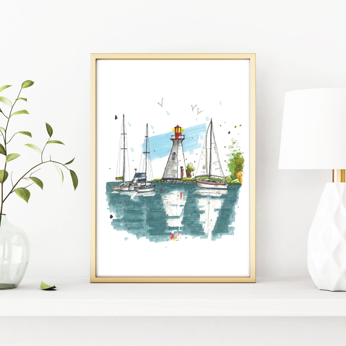 Kidston Lighthouse, Baddeck, Nova Scotia - Downtown Sketcher