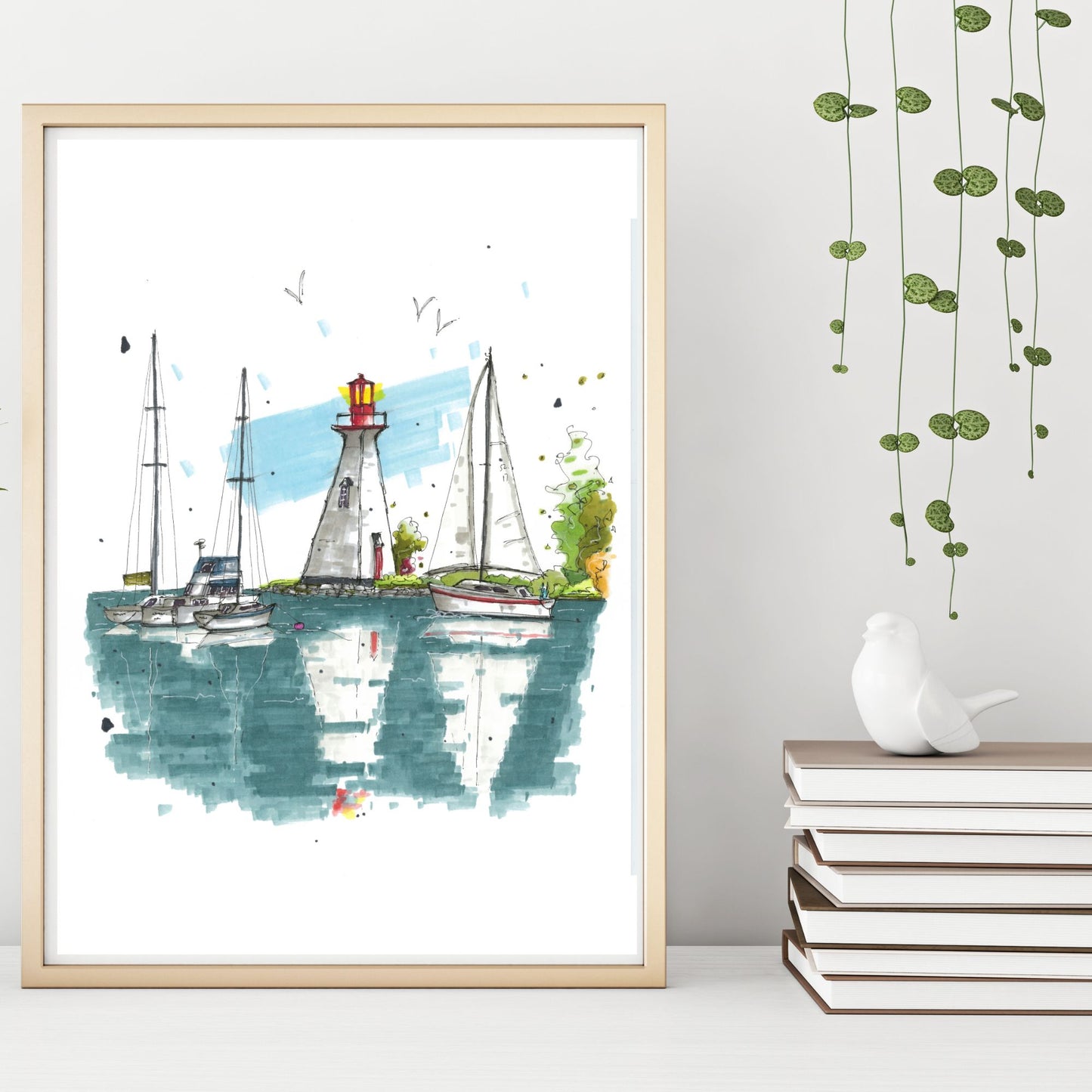 Kidston Lighthouse, Baddeck, Nova Scotia - Downtown Sketcher