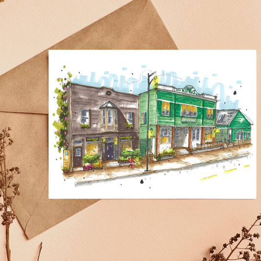 King's Theatre Annapolis Royal, Greeting Card, Urban Sketch, Greeting Card, Downtown Sketcher, Wynand van Niekerk