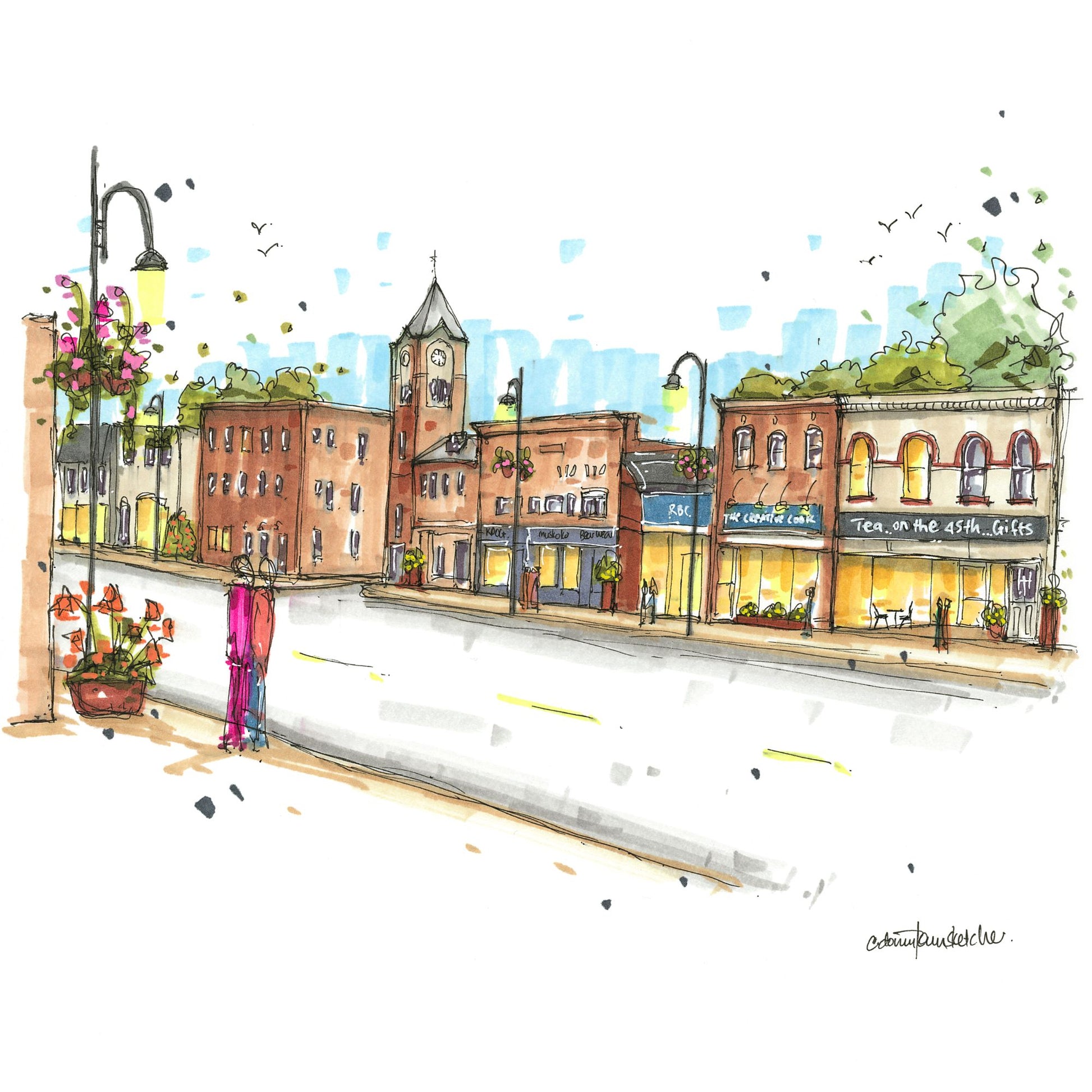 Manitoba Street in Bracebridge, Ontario, Greeting Card