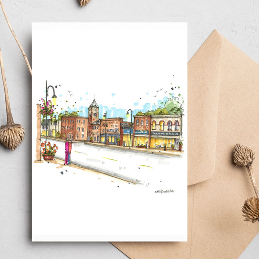 Manitoba Street in Bracebridge, Ontario, Greeting Card