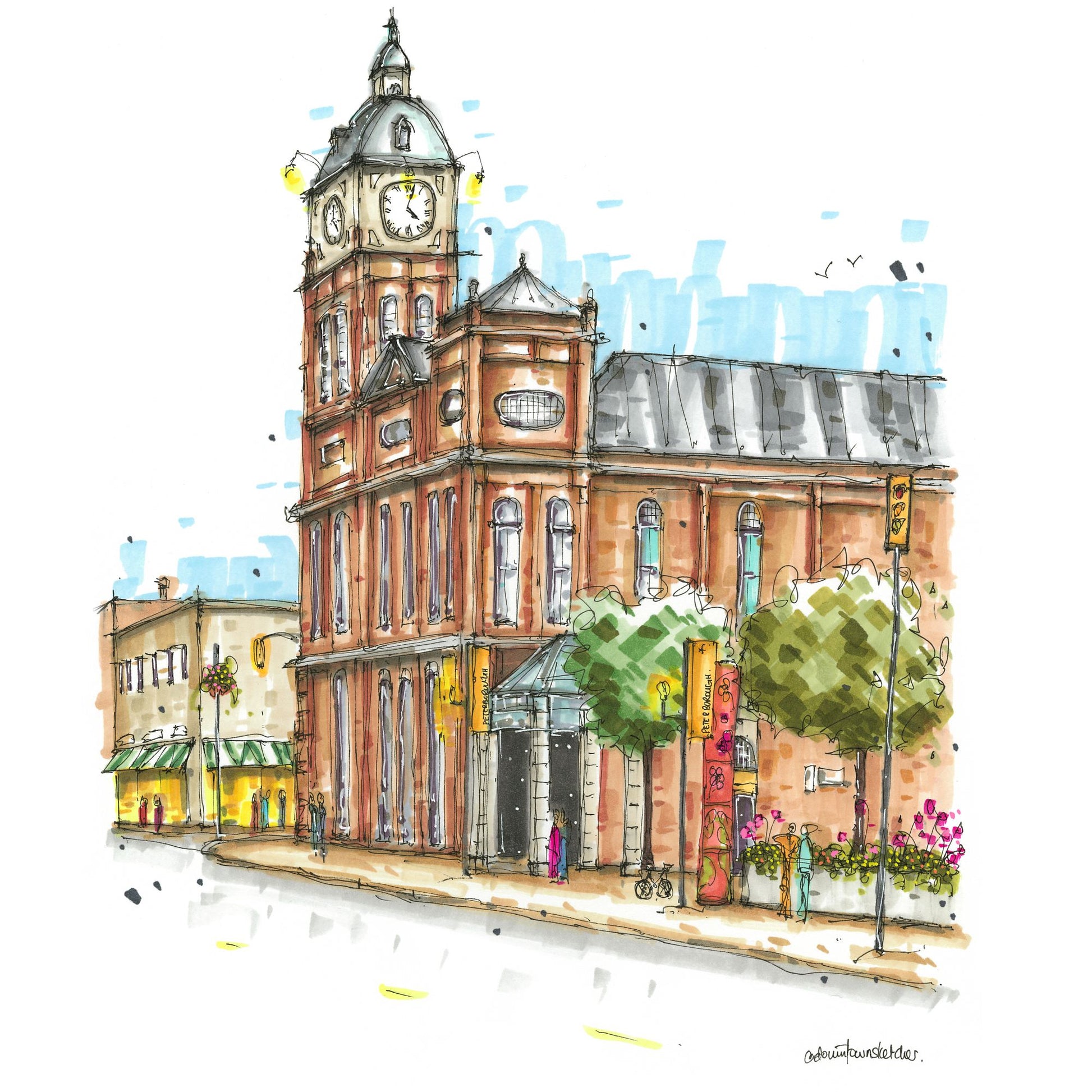 Market Hall Performing Arts Centre, Peterborough, Ontario, Greeting Card