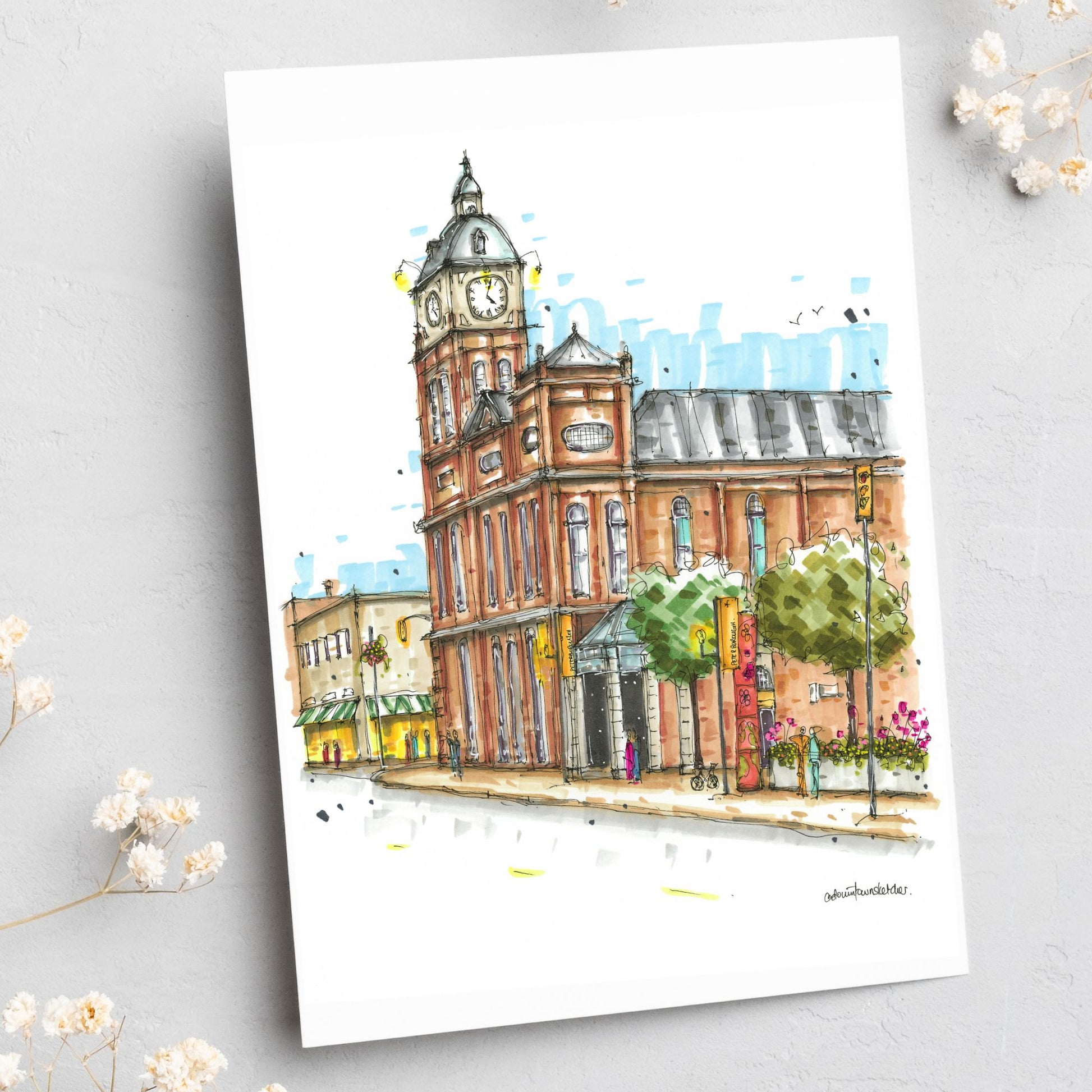 Market Hall Performing Arts Centre, Peterborough, Ontario, Greeting Card