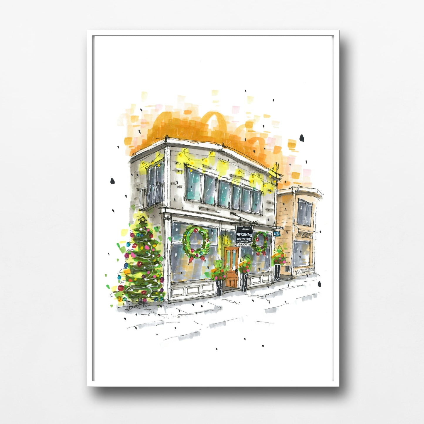 Mercantile on Duke Street Chester, Print, Downtownsketcher, Wynand van Niekerk, DTS0087