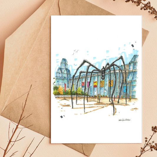 National Gallery of Canada, Maman spider, Ottawa, Greeting Card - Downtown Sketcher