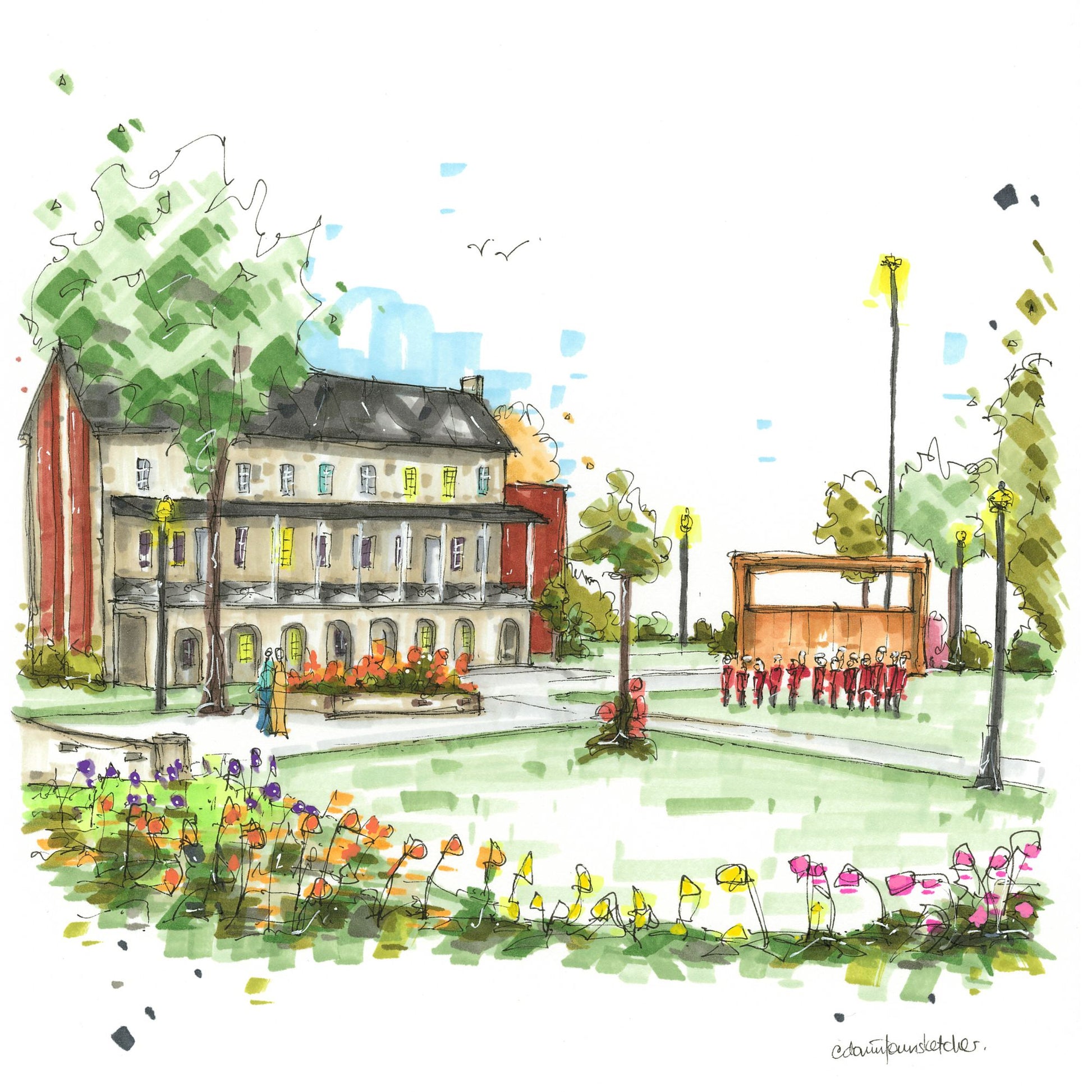Officer's Square, Fredericton, Greeting Card