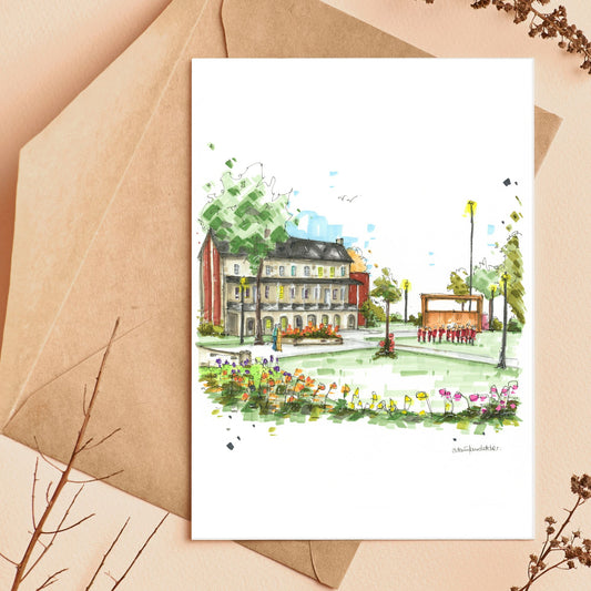 Officer's Square, Fredericton, Greeting Card