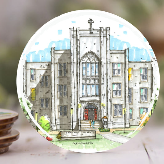 Saint Mary's University, Halifax - Downtown Coasters by Downtown Sketcher