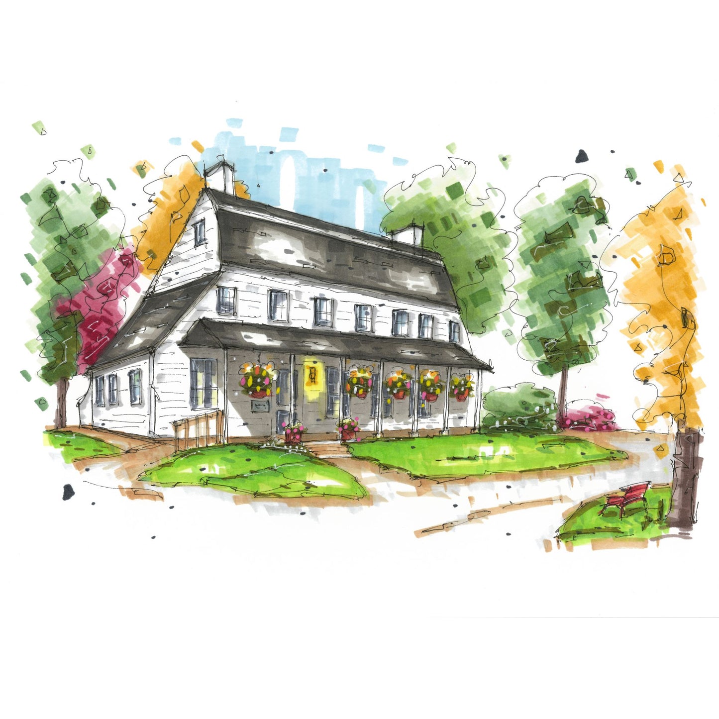 Scott Manor House - Downtown Sketcher