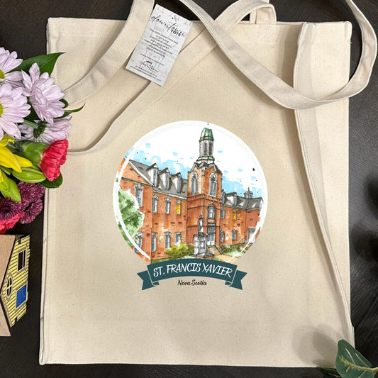 St. Francis Xavier University, Antigonish - Tote Bag  - Downtown Sketcher - Tall - Downtown Tote - Downtown Sketcher