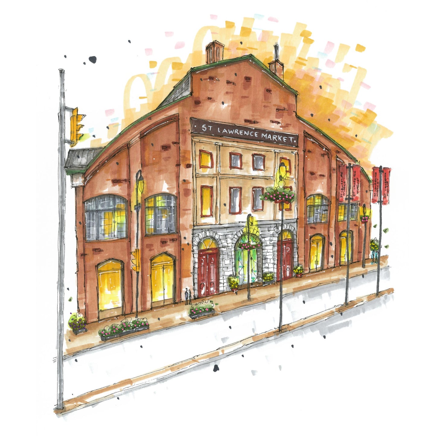 St Lawrence Market Toronto greeting card