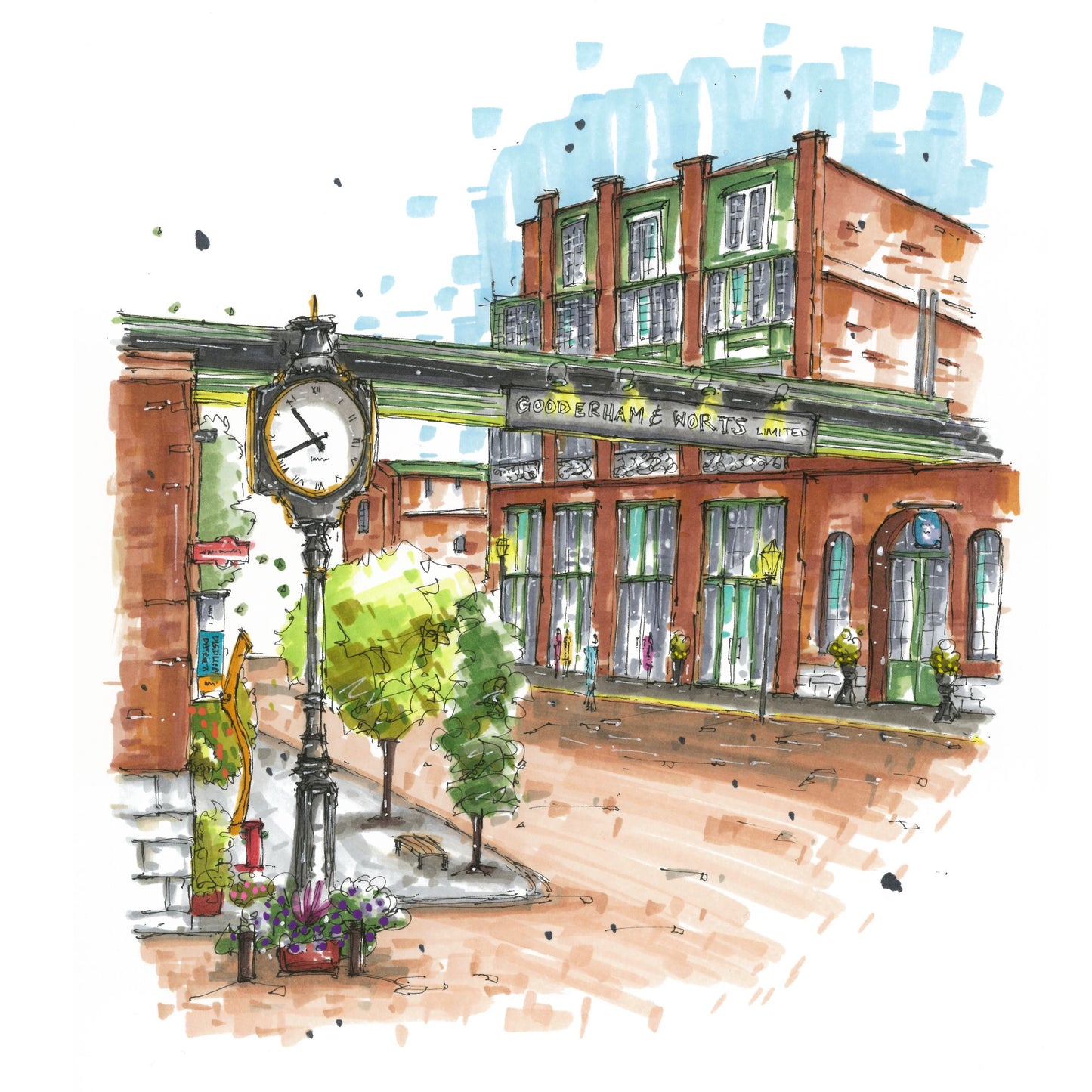The Distillery Historic District, Toronto - Downtown Sketcher