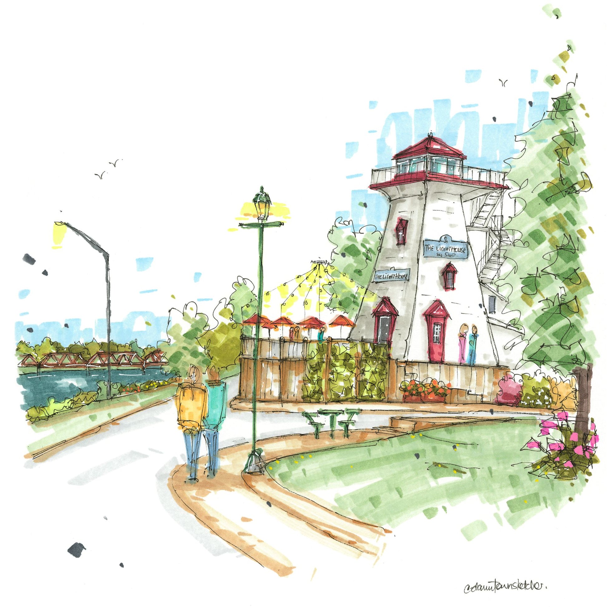 DTS0255 The Lighthouse by 540 & Bill Thorpe Walking Bridge, Fredericton