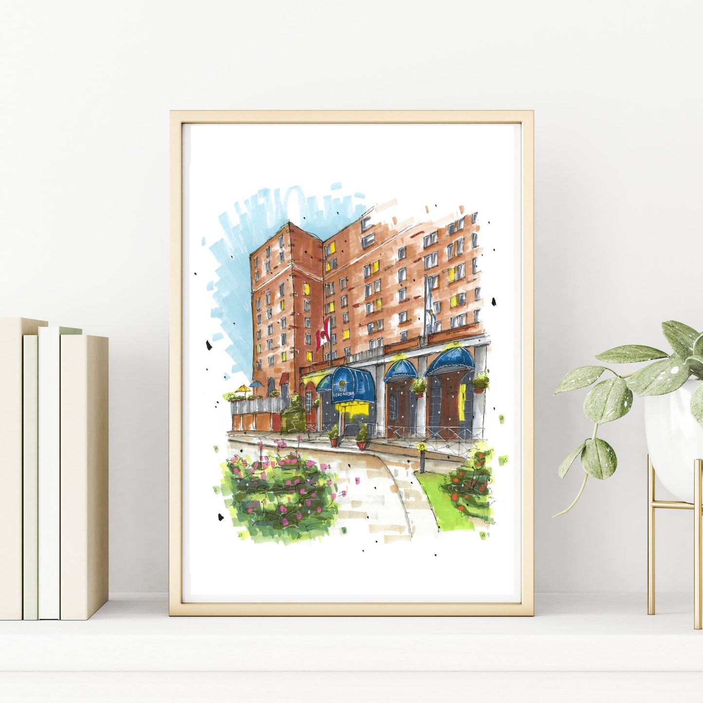 The Lord Nelson Hotel, Halifax, Print, Downtown Sketcher, Wynand van Niekerk