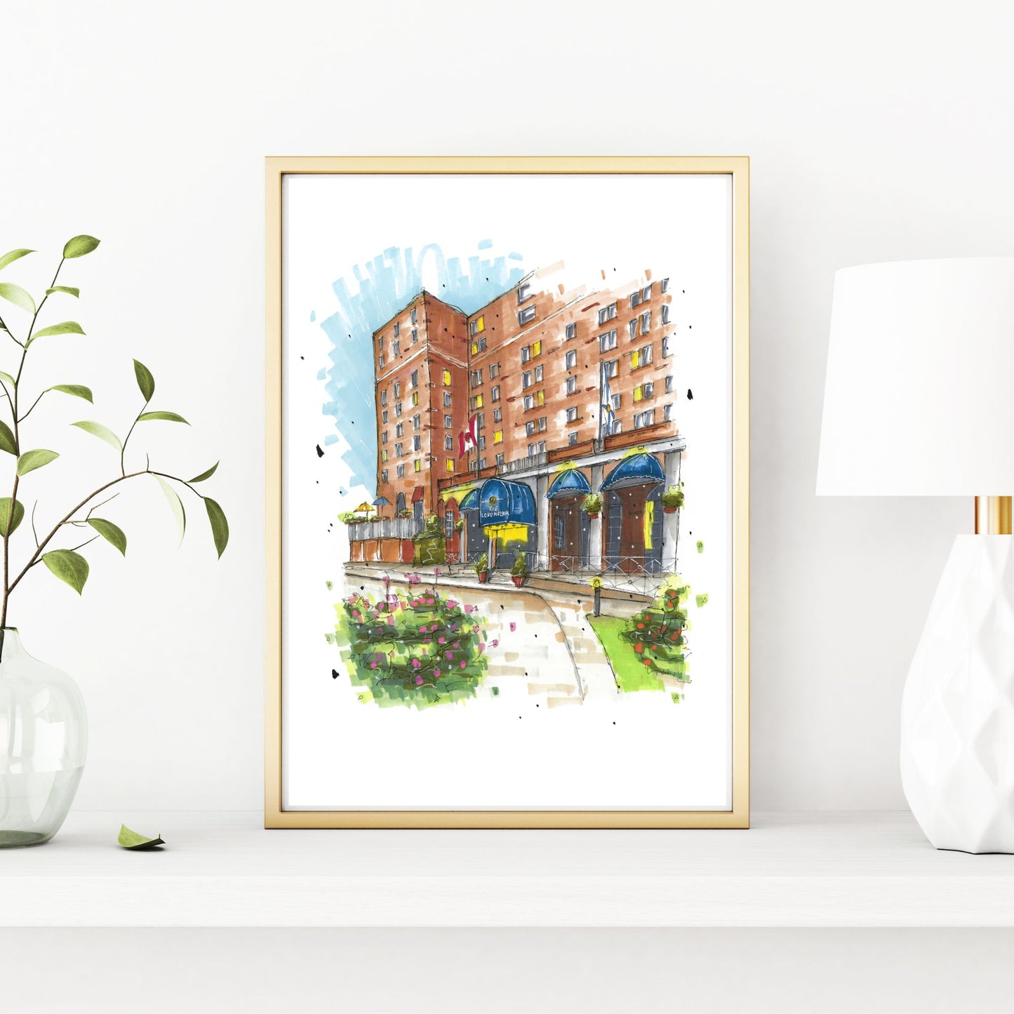 The Lord Nelson Hotel, Halifax, Print, Downtown Sketcher, Wynand van Niekerk