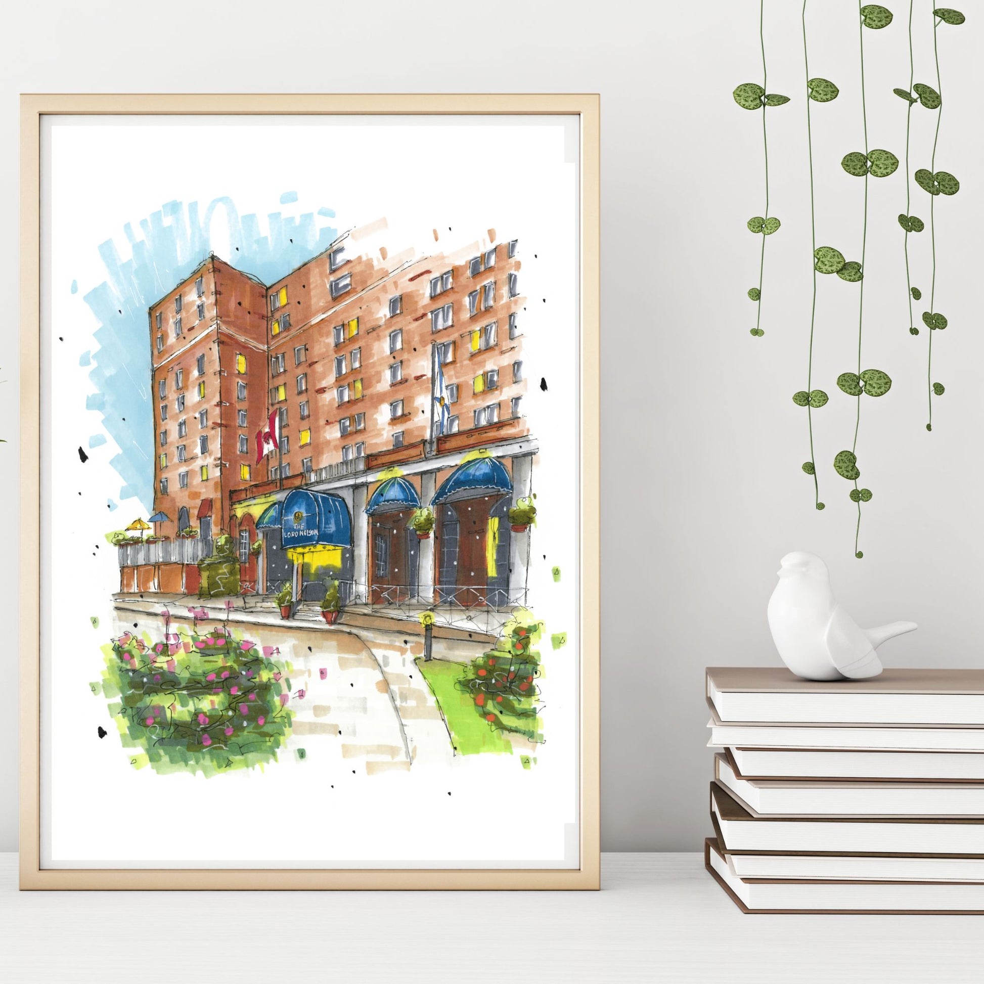 The Lord Nelson Hotel, Halifax, Print, Downtown Sketcher, Wynand van Niekerk