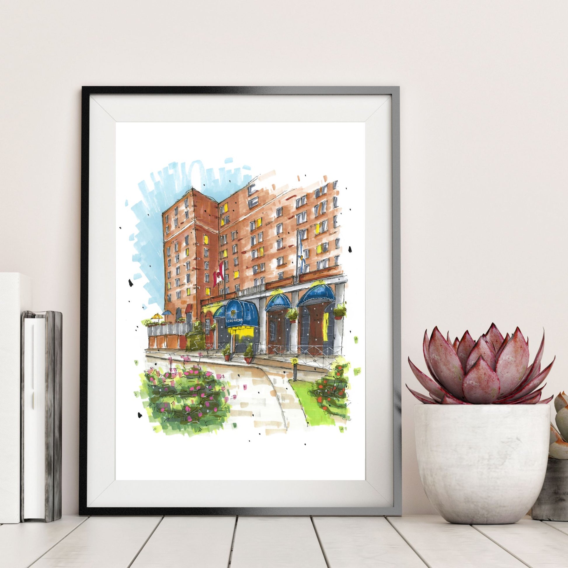 The Lord Nelson Hotel, Halifax, Print, Downtown Sketcher, Wynand van Niekerk