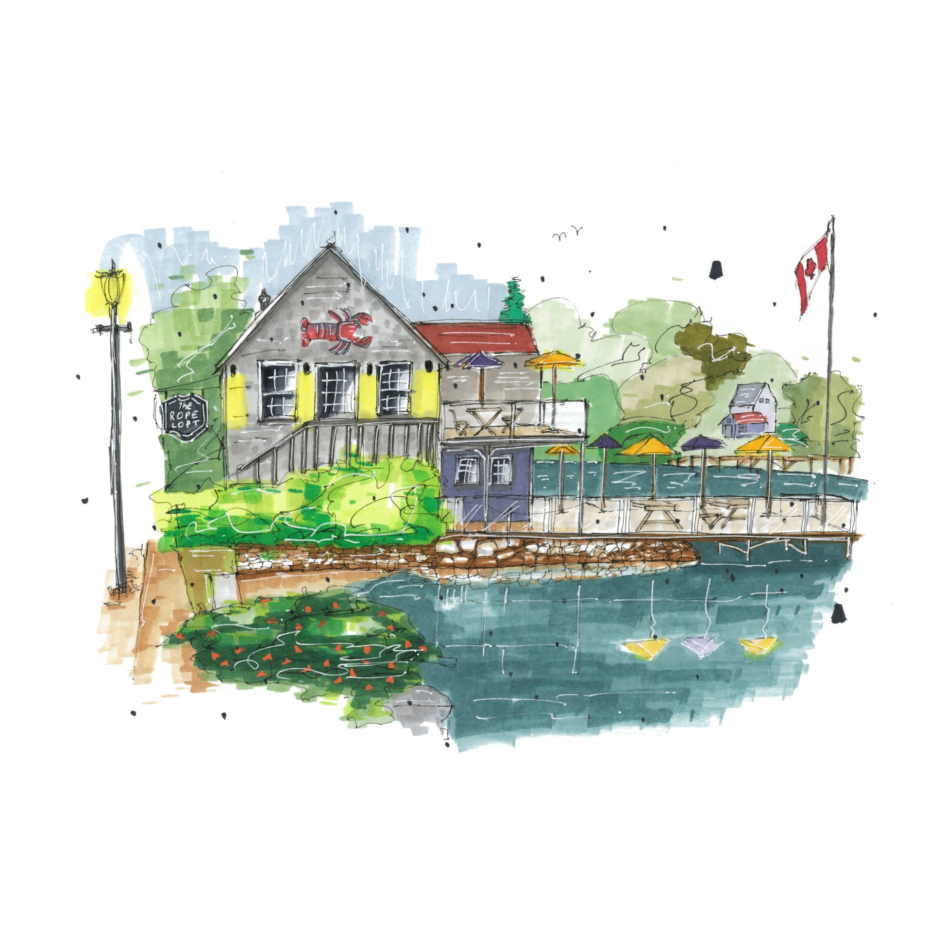 The Rope Loft, Chester, Nova Scotia, Print, Downtownsketcher, Wynand van Niekerk, DTS0077