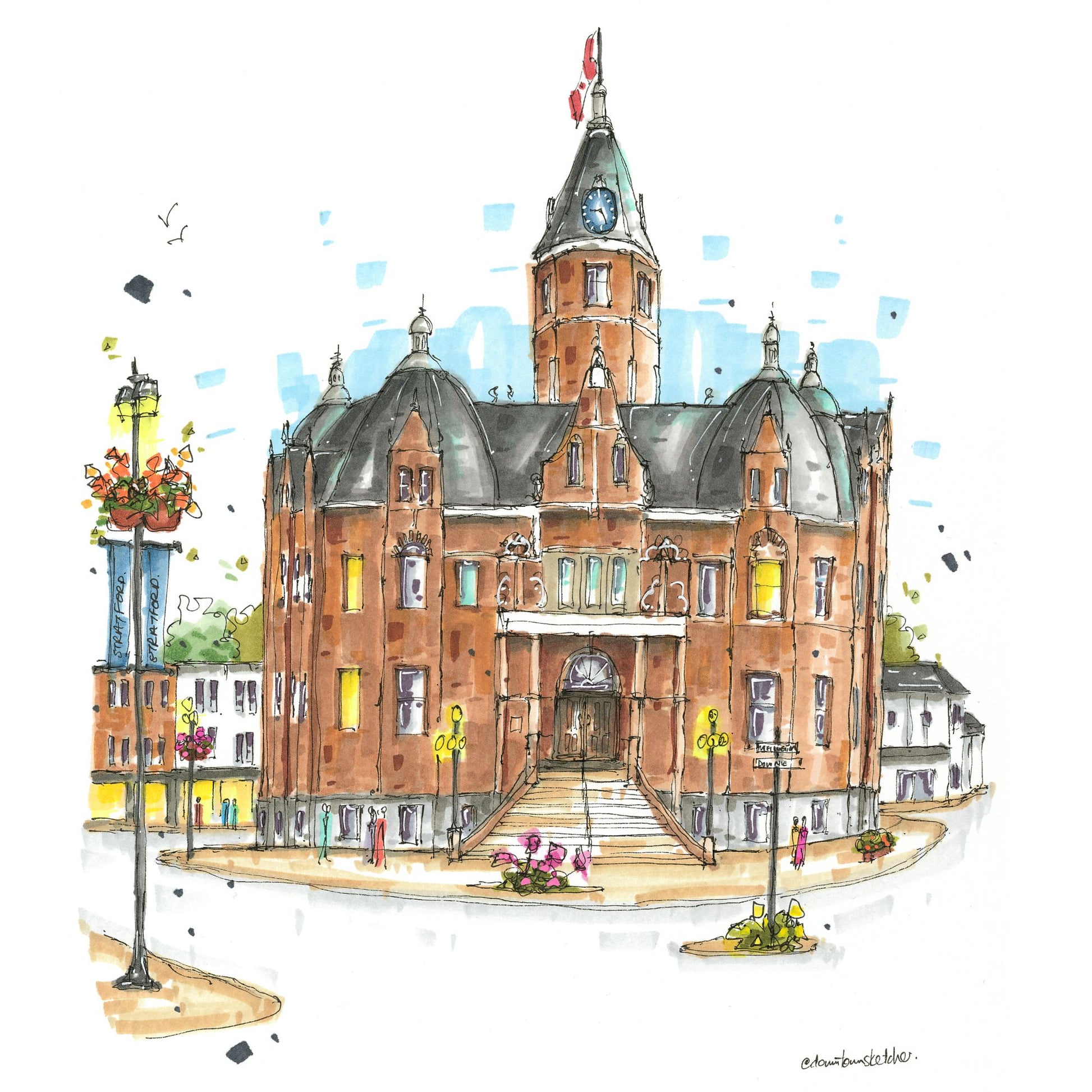DTS0245 Town Hall, Stratford, Ontario Greeting Card