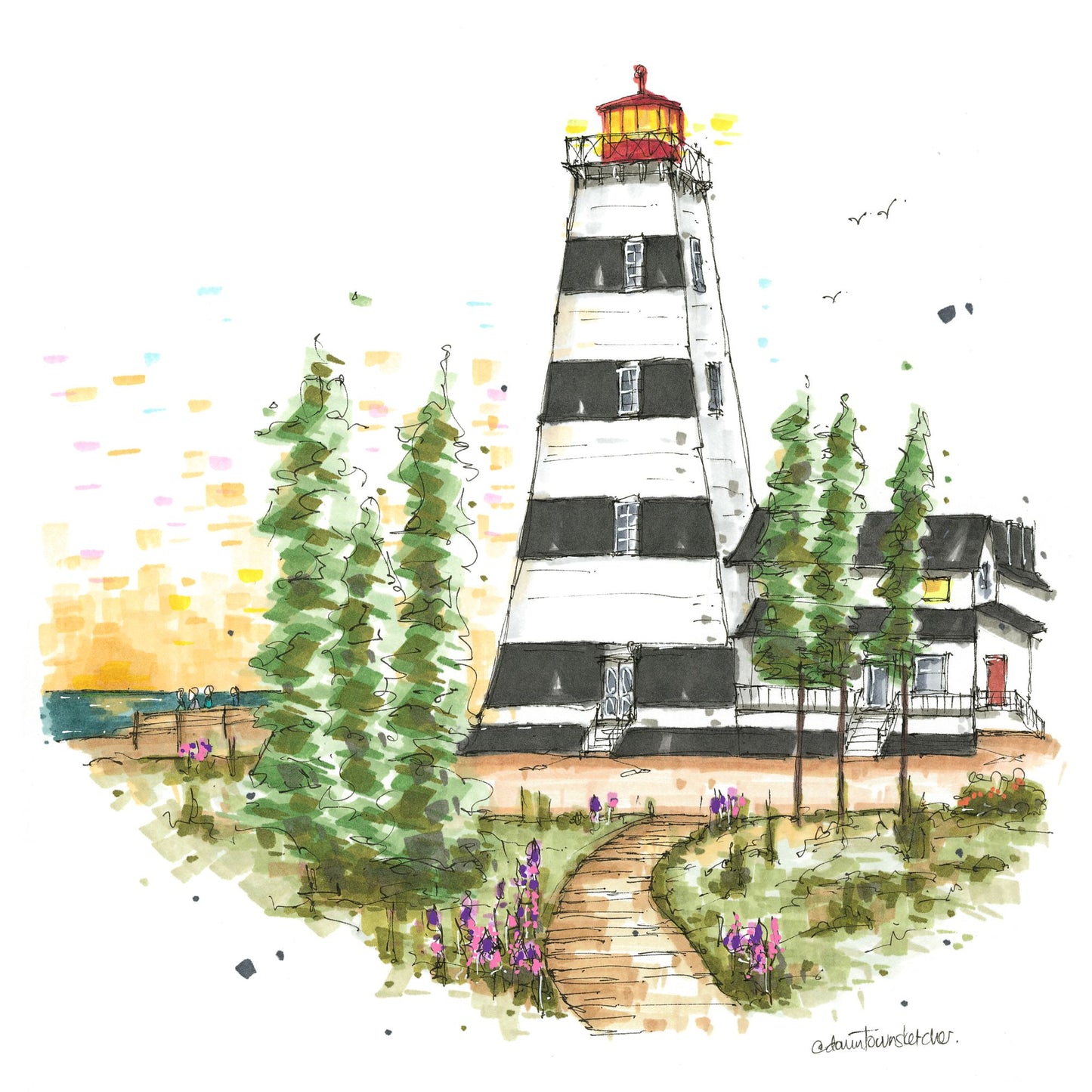 West Point Lighthouse Inn & Museum, Prince Edward Island, Greeting Card