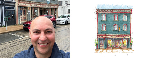 Jenny Jib in Lunenburg stocks my art prints and greeting cards