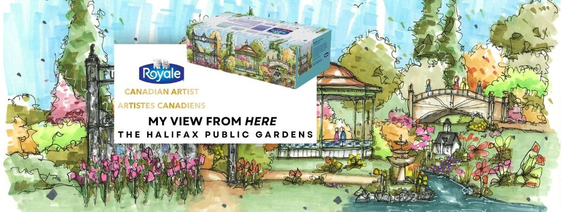 The Halifax Public Gardens, My First Sketch for the Royale Canadian Artist Collection