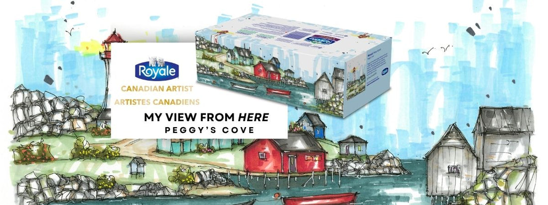 Peggy's Cove, My Second Sketch for the Royale Canadian Artist Collection