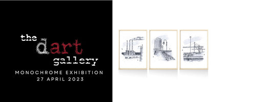 Downtown Sketcher, Wynand van Niekerk exhibiting at The Dart Gallery 2023 Monochrome Exhibition