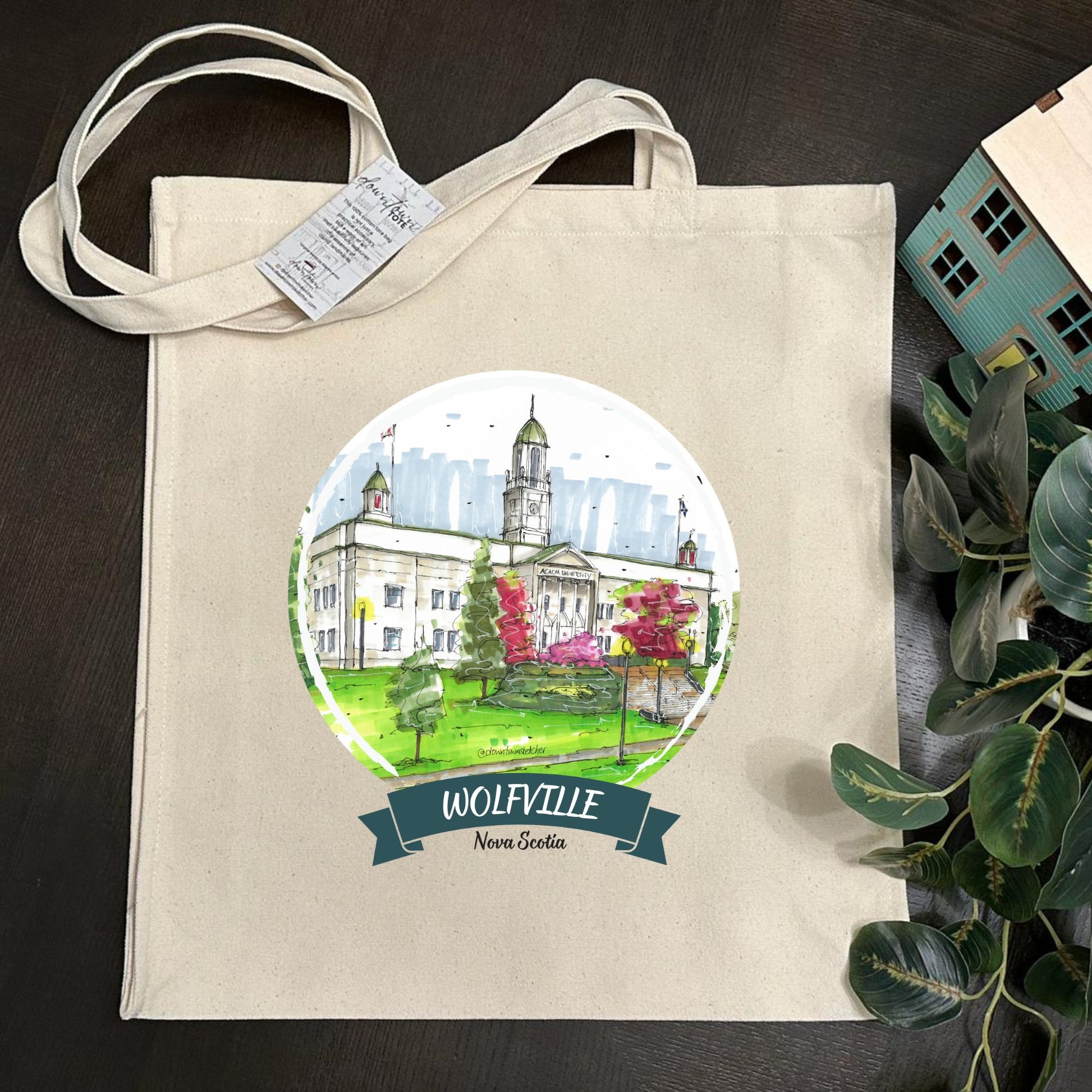 Acadia University Wolfville - Tall - Downtown Tote - Downtown Sketcher