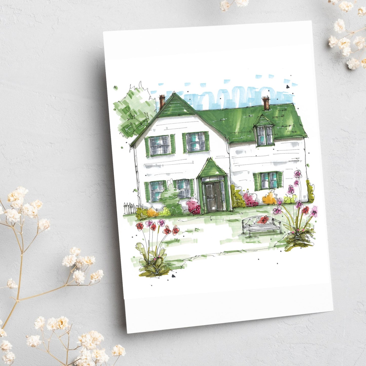 Anne of Green Gables Heritage Place, Prince Edward Island Greeting Card - Downtown Sketcher