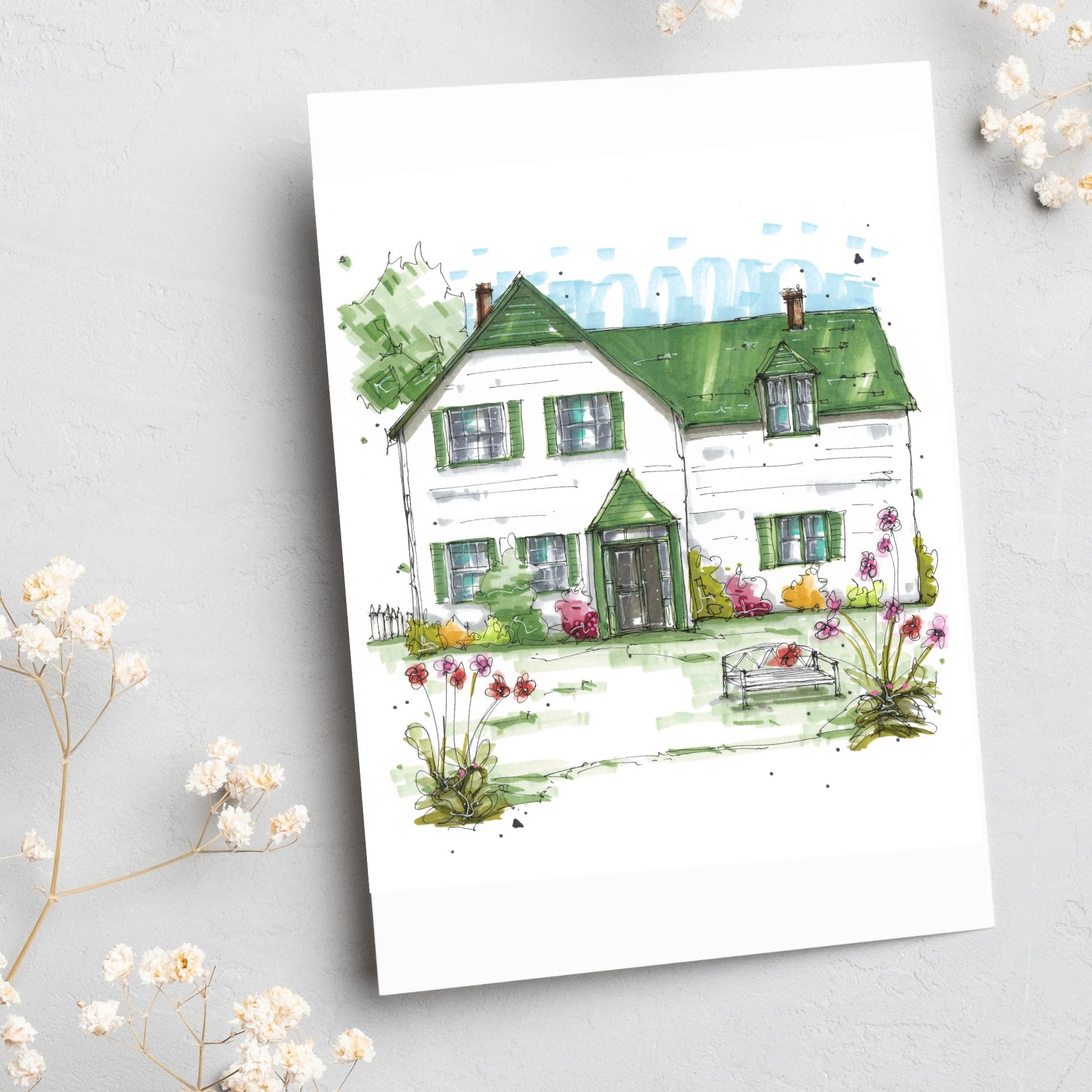 Anne of Green Gables Heritage Place, Prince Edward Island Greeting Card - Downtown Sketcher