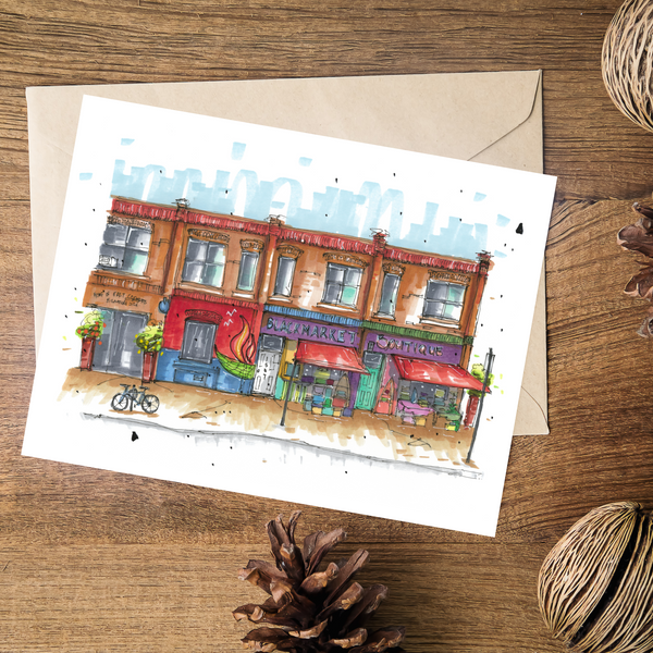 Black Market Boutique Halifax Greeting Card Downtown Sketcher