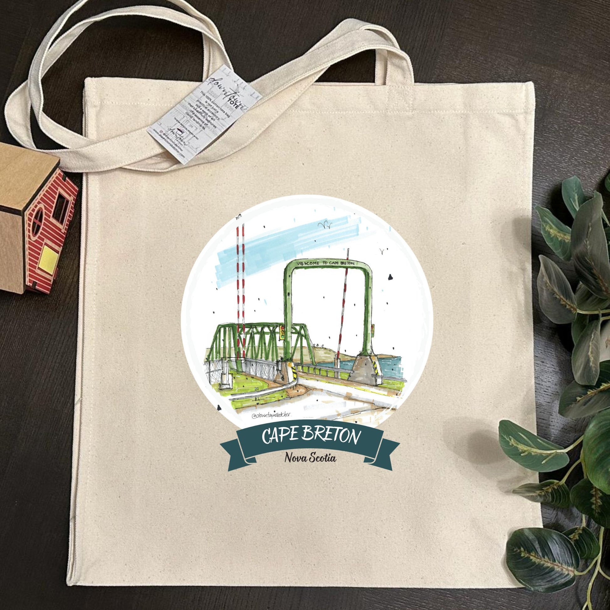 Canso Causeway Cape Breton Island - Tall - Downtown Tote - Downtown Sketcher