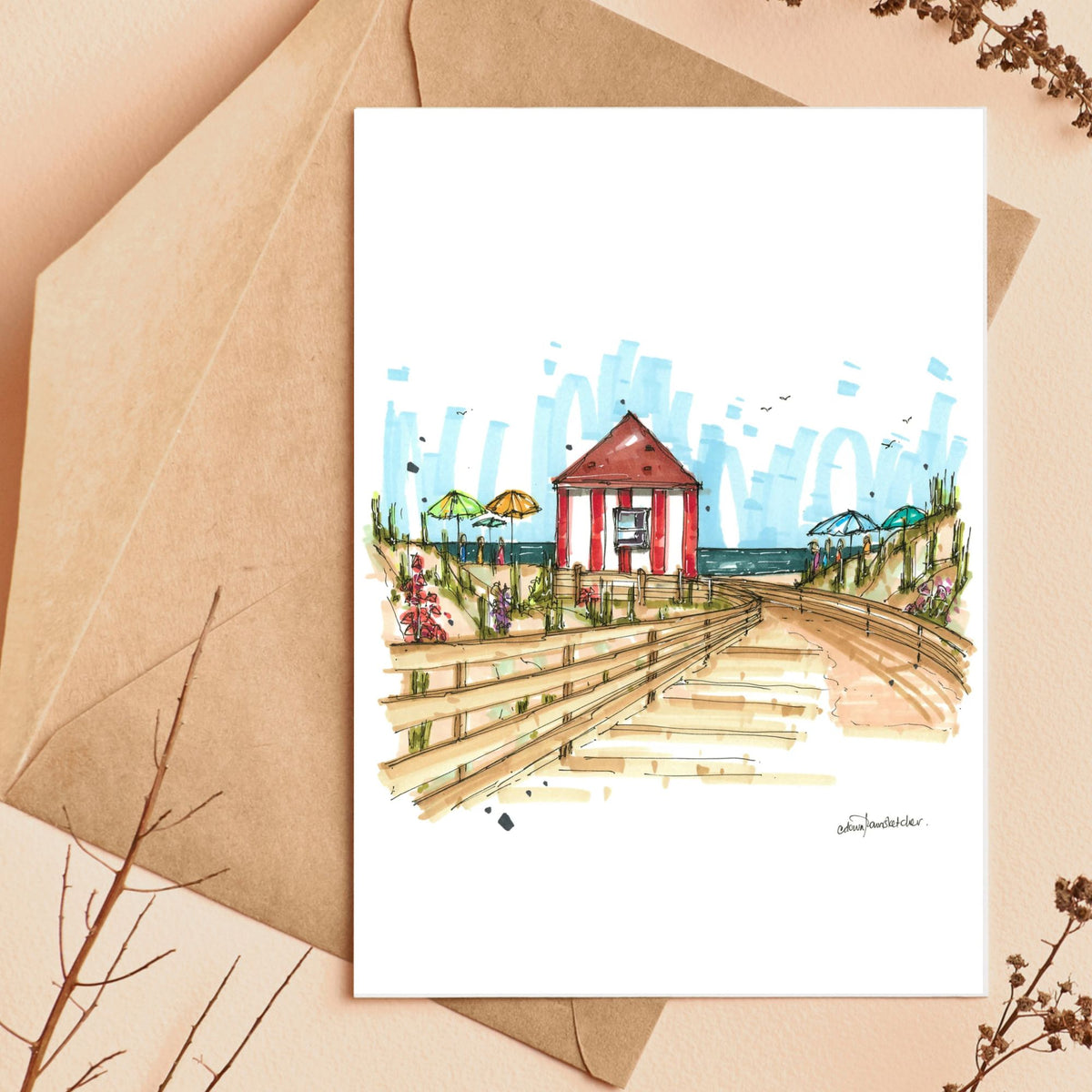 Cavendish Beach, Prince Edward Island, Greeting Card