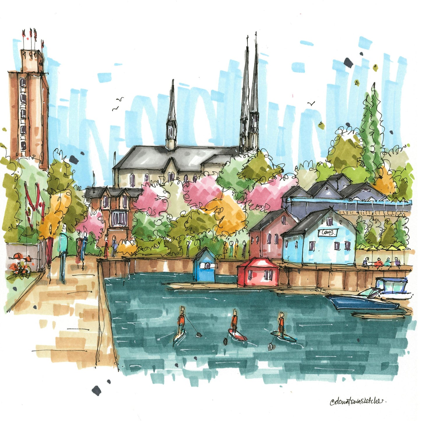 Charlottetown Waterfront, Prince Edward Island, Greeting Card