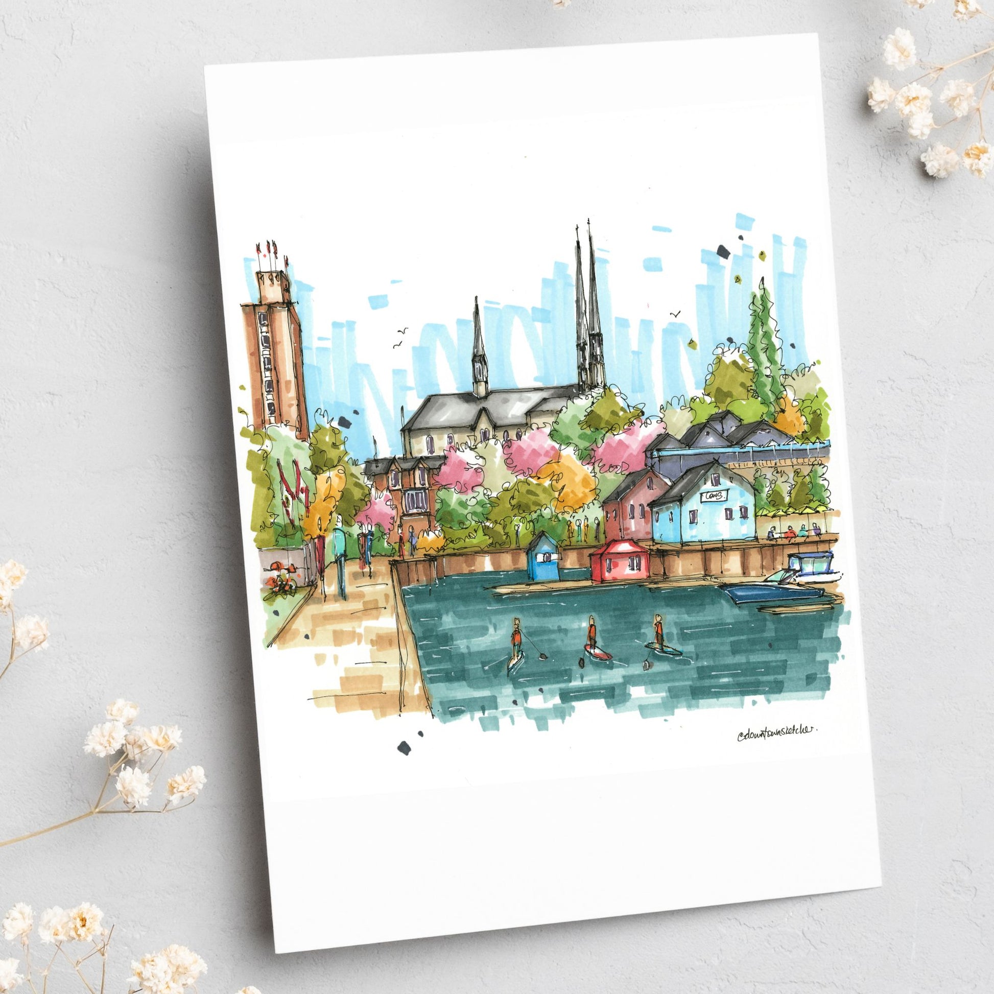 Charlottetown Waterfront, Prince Edward Island, Greeting Card