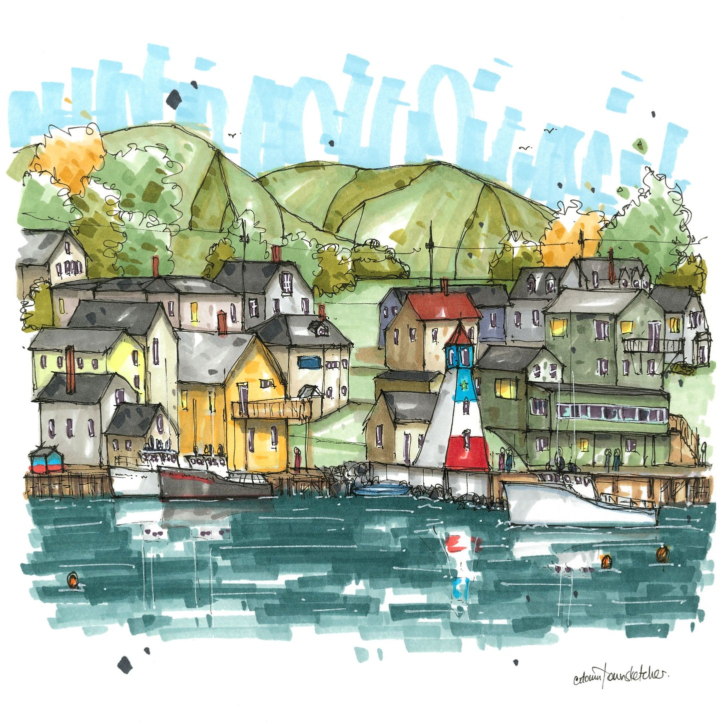 Chéticamp, Inverness County, Cape Breton, Greeting Card