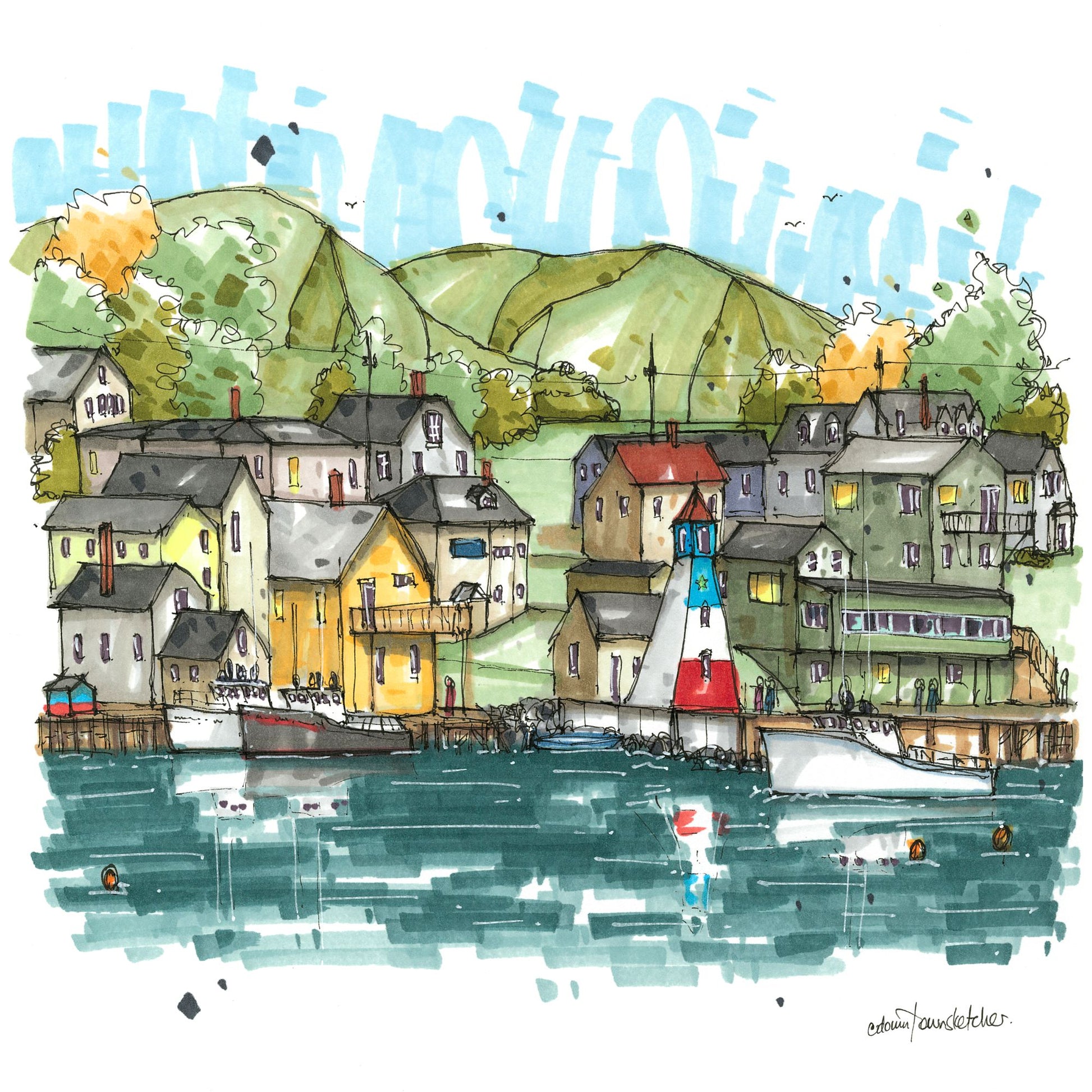 Chéticamp, Inverness County, Cape Breton, Greeting Card