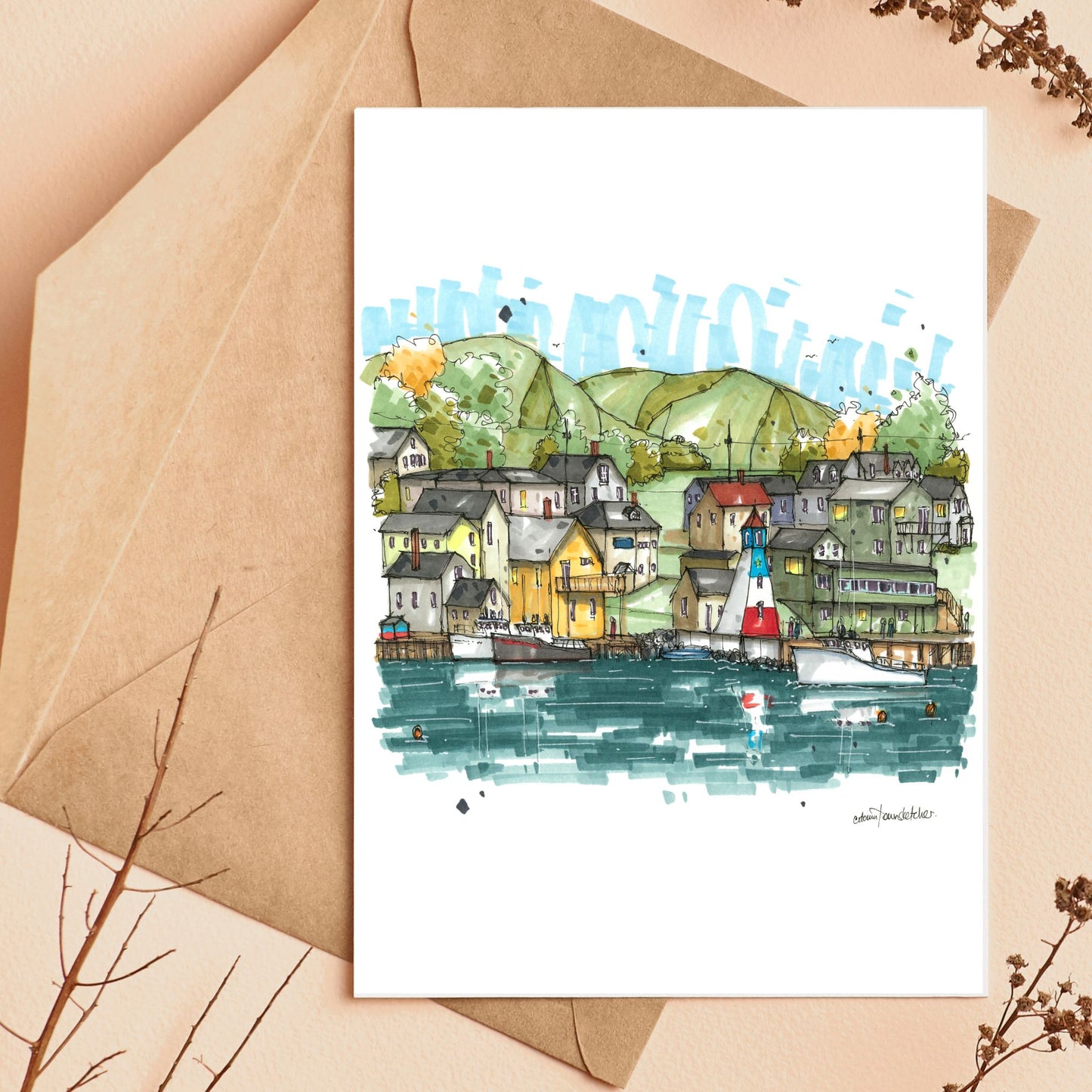 Chéticamp, Inverness County, Cape Breton, Greeting Card
