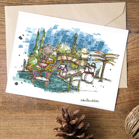 Christmas Lights at the Halifax Public Gardens - Christmas Card