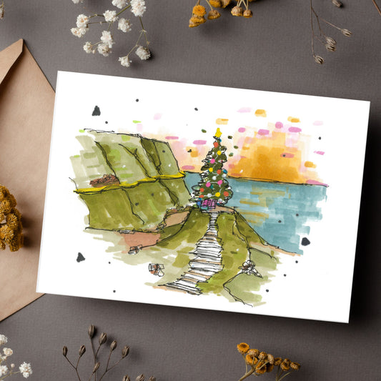 Christmas on Skyline Trailhead, Cape Breton, Halifax, Christmas Card, Downtown Sketcher, Wynand van Niekerk