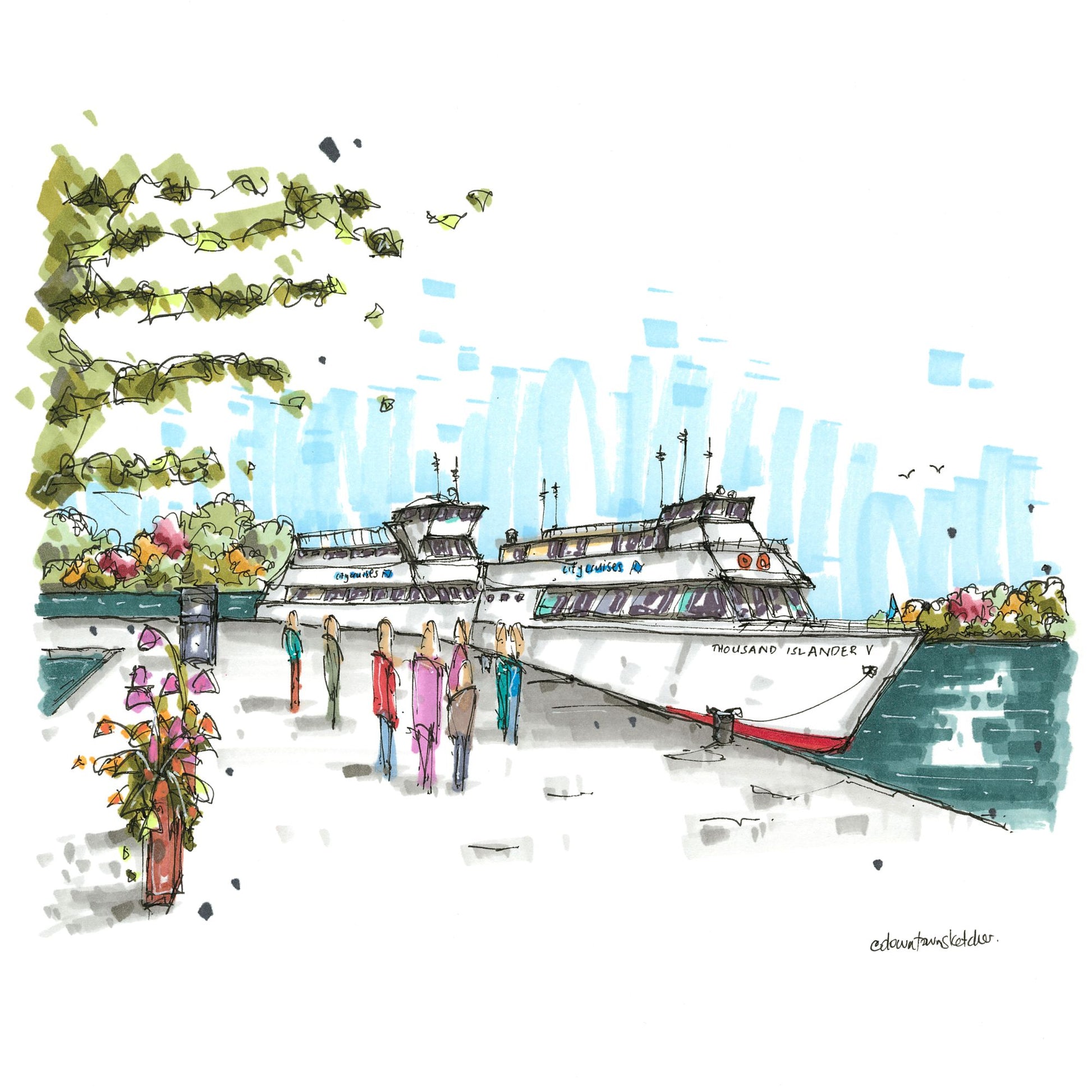 City Cruises Gananoque, Thousand Islands -  Greeting Card