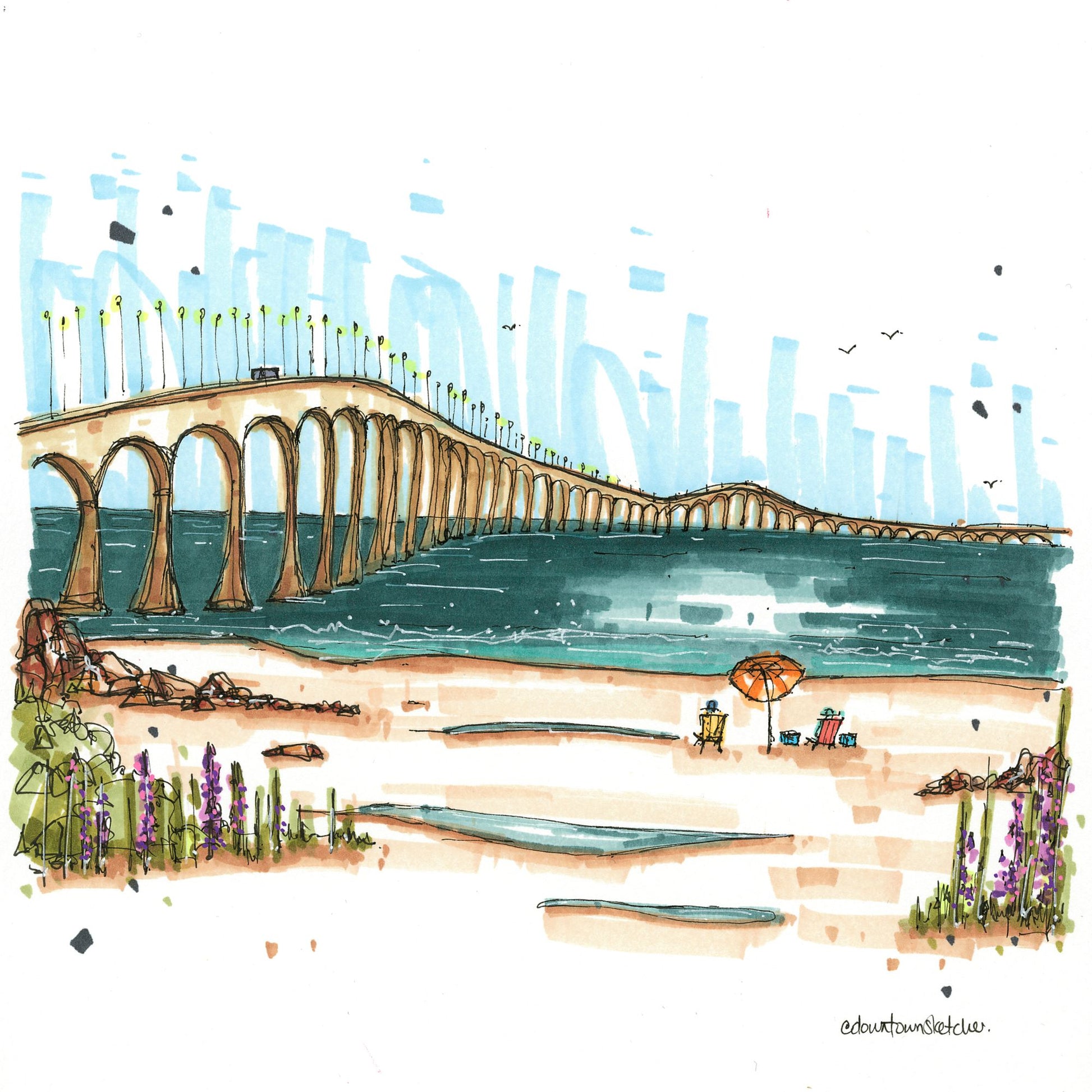 Confederation Bridge, Prince Edward Island, Greeting Card